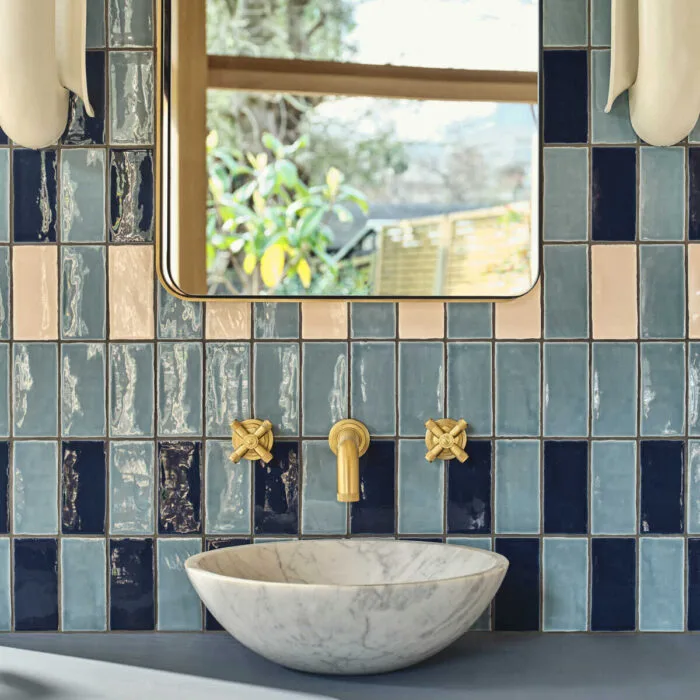 MS JaipurWall StormCarbonBlue Roomset