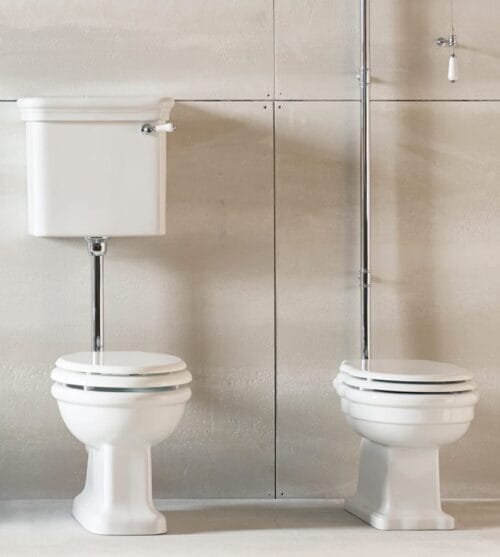 Toiletter med højt skyl