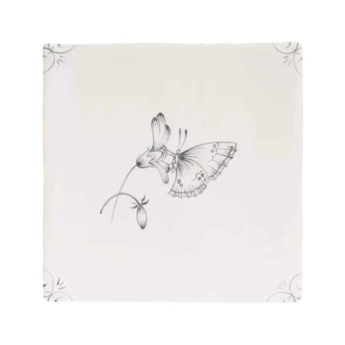 English Delft Charcoal Butterfly2 English Delft Charcoal Butterfly2