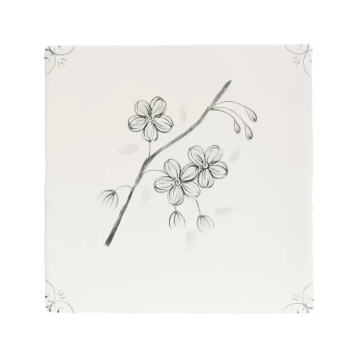English Delft Charcoal Blossom English Delft Charcoal Blossom