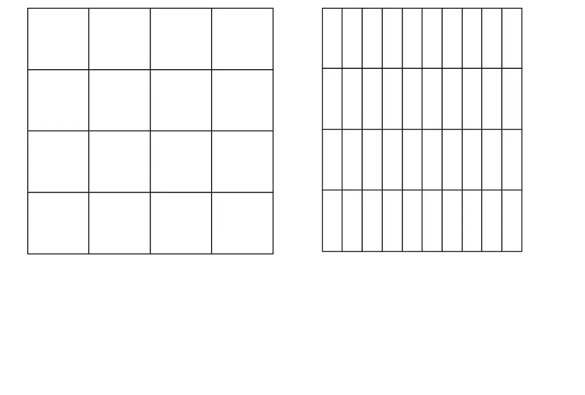 Fliselayout vist i stakforbandt kvadratisk og rektangulært format